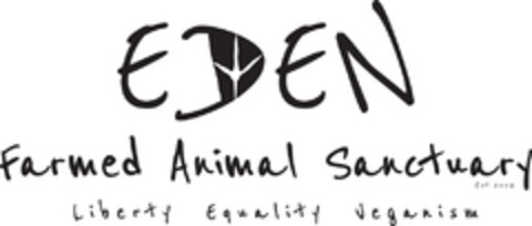 EDEN Farmed Animal Sanctuary Liberty Equality Veganism Est. 2008 Logo (EUIPO, 01.11.2018)