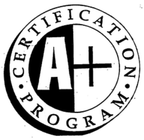 A+ CERTIFICATION PROGRAM Logo (EUIPO, 09.07.1996)