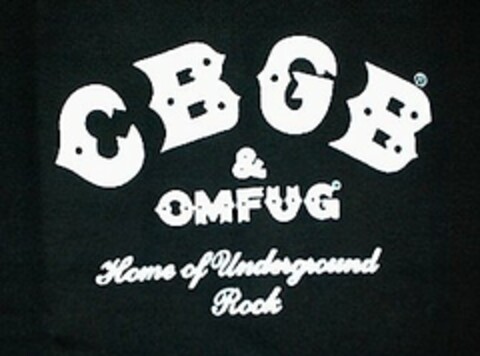 CBGB & OMFUG Home of Underground Rock Logo (EUIPO, 05/28/2004)