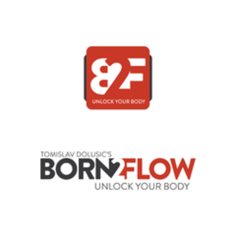 UNLOCK YOUR BODY TOMISLAV DOLUSIC'S BORN2FLOW UNLOCK YOUR BODY Logo (EUIPO, 28.02.2018)