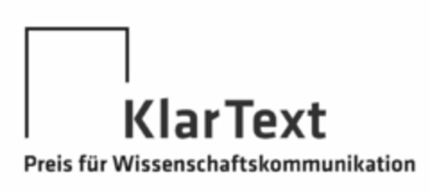 KlarText Preis für Wissenschaftskommunikation Logo (EUIPO, 06.09.2019)