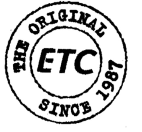 ETC THE ORIGINAL SINCE 1987 Logo (EUIPO, 07/15/1997)