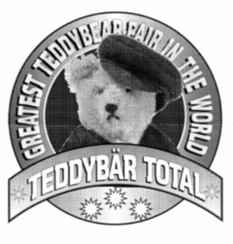 TEDDYBÄR TOTAL GREATEST TEDDYBEAR-FAIR IN THE WORLD Logo (EUIPO, 05/26/1998)