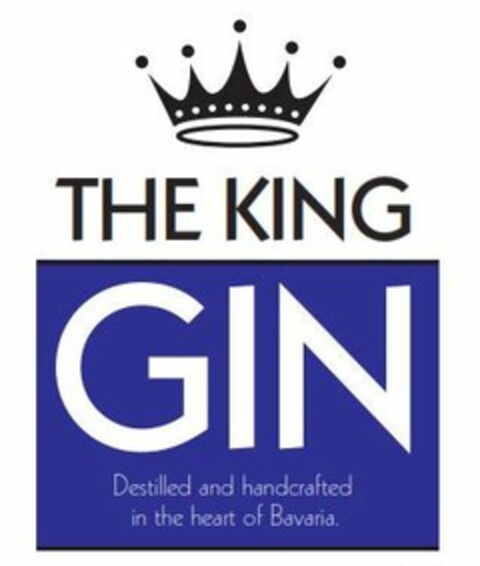 THE KING GIN Destilled and handcrafted in the heart of Bavaria. Logo (EUIPO, 04.01.2014)