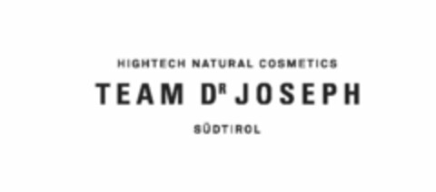 HIGHTECH NATURAL COSMETICS TEAM DR JOSEPH SÜDTIROL Logo (EUIPO, 10/06/2014)