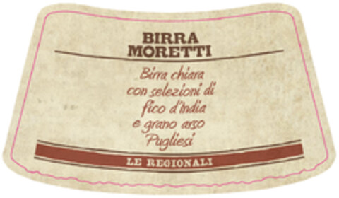 BIRRA MORETTI Birra chiara con selezioni di fico d`India e grano arso Pugliesi LE REGIONALI Logo (EUIPO, 23.02.2016)