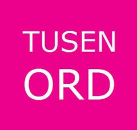 TUSEN ORD Logo (EUIPO, 05/19/2017)