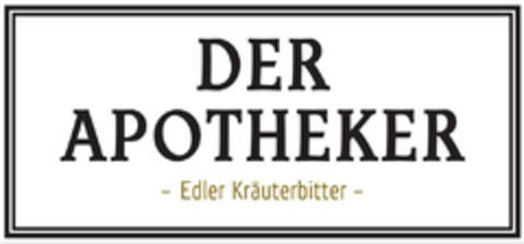 DER APOTHEKER - Edler Kräuterbitter - Logo (EUIPO, 11/04/2019)