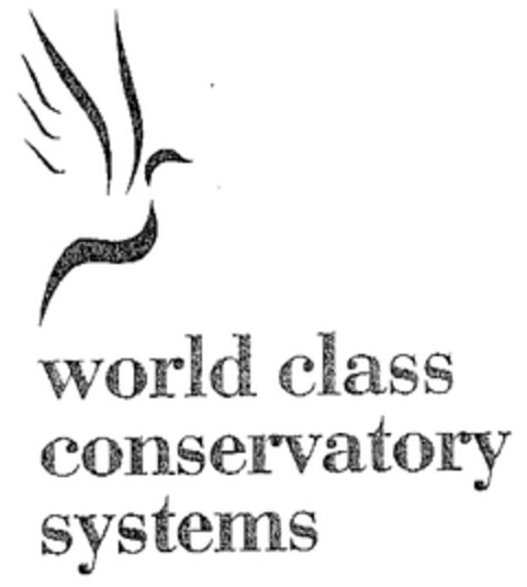 world class conservatory systems Logo (EUIPO, 04.04.2003)