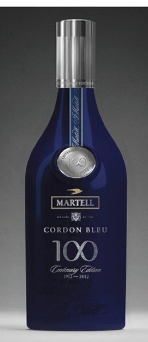 MARTELL, CORDON BLEU, 100, J MARTELL, CENTENARY EDITION, Fondée en 1715, 1912, 2012 Logo (EUIPO, 29.06.2011)