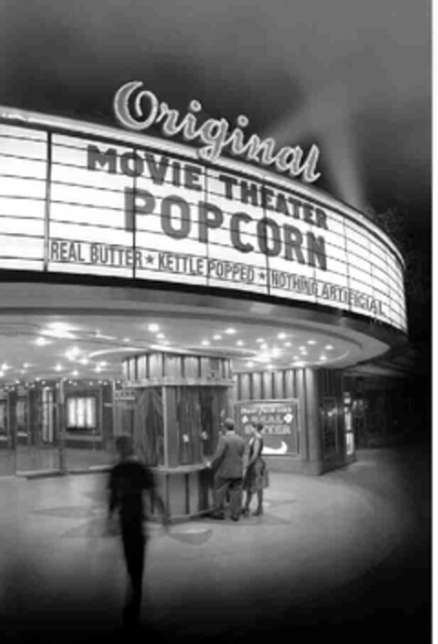 Original MOVIE THEATER POPCORN REAL BUTTER KETTLE POPPED NOTHING ARTIFICIAL Logo (EUIPO, 15.03.2012)