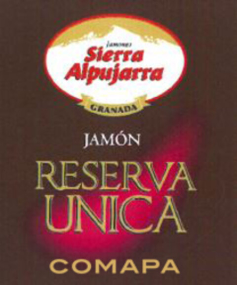 JAMONES SIERRA ALPUJARRA GRANADA JAMON RESERVA UNICA COMAPA Logo (EUIPO, 10/29/2015)