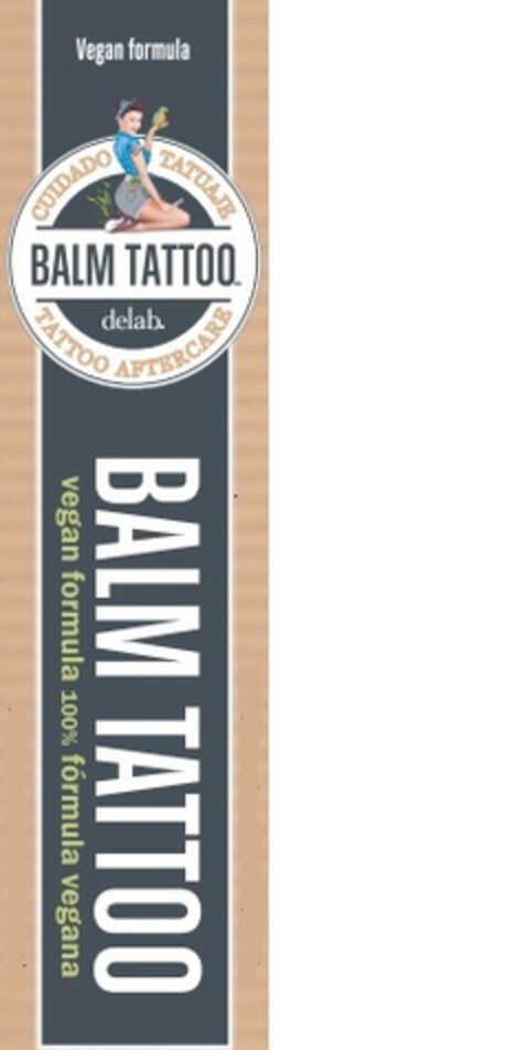 BALM TATTOO DELAB vegan formula 100% fórmula vegana Logo (EUIPO, 29.01.2016)