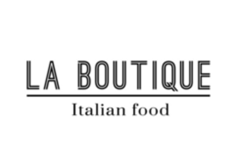 LA BOUTIQUE ITALIAN FOOD Logo (EUIPO, 06/18/2018)