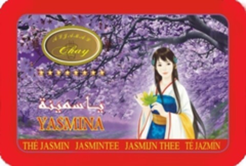 YASMINA THÉ JASMIN JASMINTEE JASMIJN THEE TÉ JAZMÍN Logo (EUIPO, 09/15/2020)