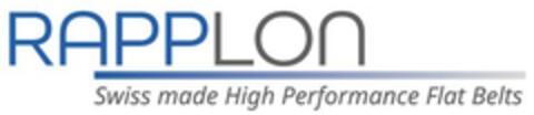 RAPPLON SWISS MADE HIGH PERFORMANCE BELTS Logo (EUIPO, 11/17/2020)