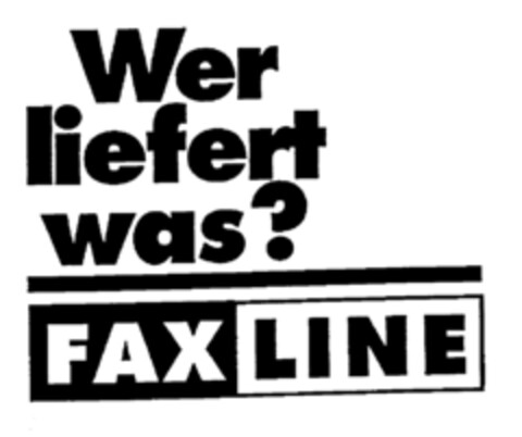 Wer liefert was? FAXLINE Logo (EUIPO, 08.07.1997)