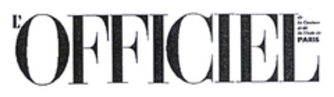 L'OFFICIEL de la Couture et de la Mode de PARIS Logo (EUIPO, 08/11/2004)