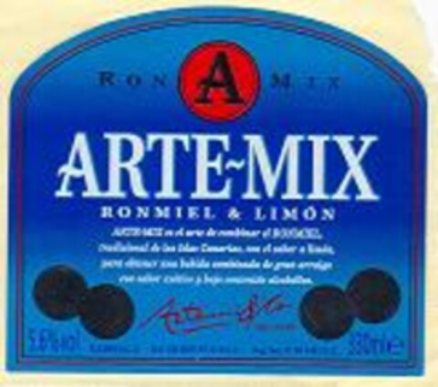 RON A MIX ARTE-MIX RONMIEL & LIMON Logo (EUIPO, 25.10.2005)