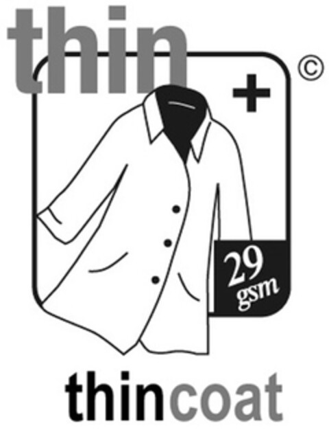 thin + 29 gsm thincoat Logo (EUIPO, 04/03/2007)