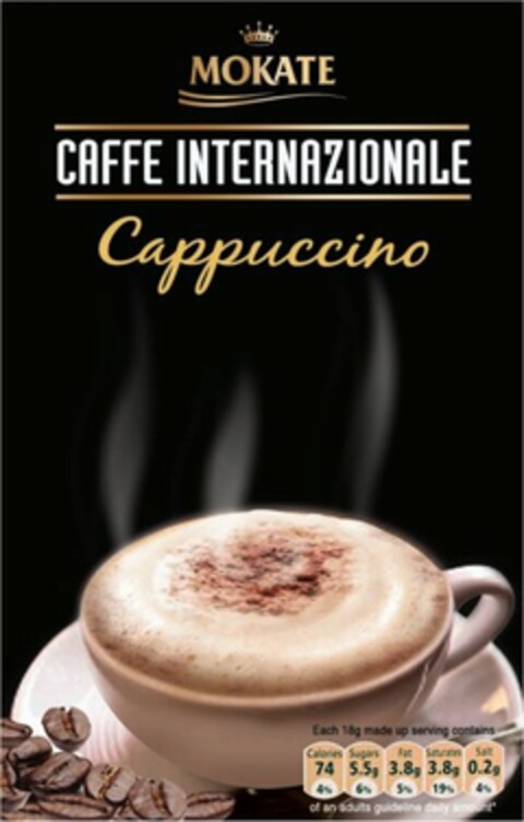 MOKATE CAFFE INTERNAZIONALE Cappuccino Logo (EUIPO, 30.12.2008)