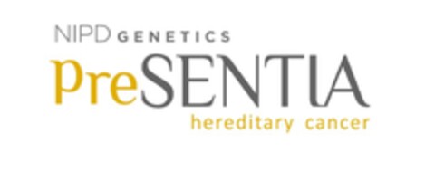 PreSENTIA NIPD Genetics hereditary cancer Logo (EUIPO, 06/19/2019)