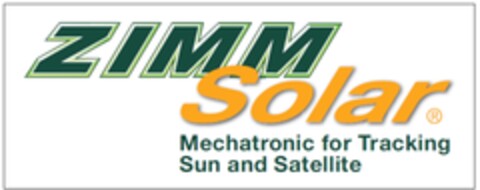 ZIMM Solar Mechatronic for Tracking Sun and Satellite Logo (EUIPO, 28.01.2010)