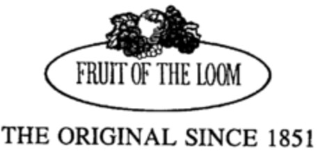 FRUIT OF THE LOOM THE ORIGINAL SINCE 1851 Logo (EUIPO, 01.04.1996)