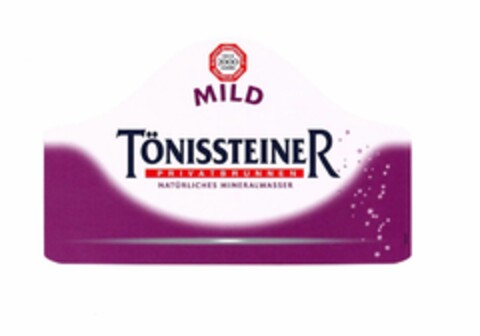 Mild Tönissteiner Privatbrunnen Natürliches Mineralwasser Logo (EUIPO, 03.05.2018)