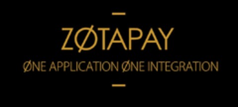 ZØTAPAY ØNE APPLICATION ØNE INTEGRATION Logo (EUIPO, 30.04.2020)