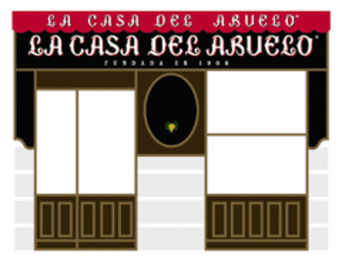 LA CASA DEL ABUELO LA CASA DEL ABUELO FUNDADA EN 1906(colour mark) Logo (EUIPO, 02/15/2006)