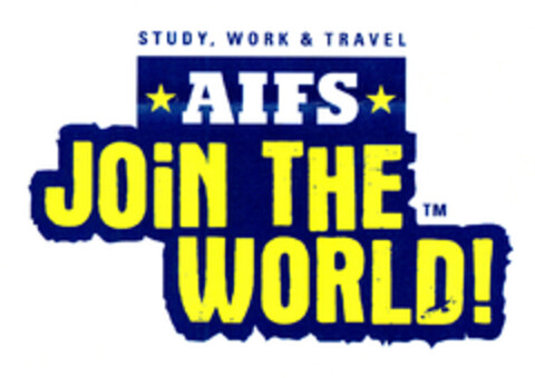 STUDY, WORK & TRAVEL *AIFS* JOiN THE WORLD! Logo (EUIPO, 09.09.2009)