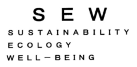SEW SUSTAINABILITY ECOLOGY WELL-BEING Logo (EUIPO, 05/29/2019)