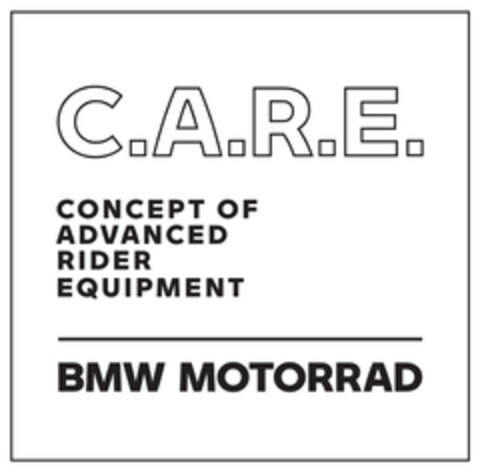 C.A.R.E. CONCEPT OF ADVANCED RIDER EQUIPMENT BMW MOTORRAD Logo (EUIPO, 19.10.2023)