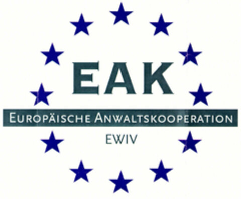 EAK EUROPÄISCHE ANWALTSKOOPERATION EWIV Logo (EUIPO, 06.10.1998)