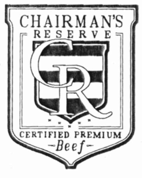 CHAIRMAN'S RESERVE CR CERTIFIED PREMIUM Beef Logo (EUIPO, 01/17/2001)