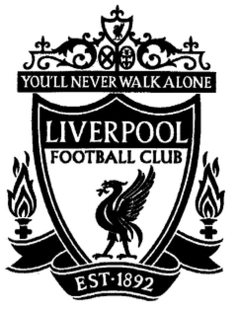 YOU'LL NEVER WALK ALONE LIVERPOOL FOOTBALL CLUB EST·1892 Logo (EUIPO, 05/03/2002)