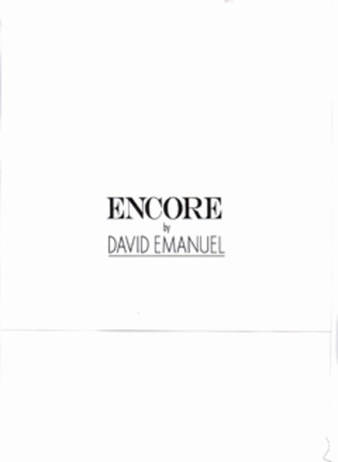 ENCORE BY DAVID EMANUEL Logo (EUIPO, 11/18/2011)