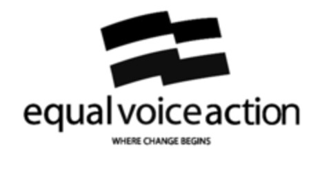 equal voice action WHERE CHANGE BEGINS Logo (EUIPO, 19.11.2014)