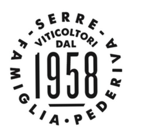 SERRE - FAMIGLIA PEDERIVA - VITICOLTORI DAL 1958 Logo (EUIPO, 03/02/2018)