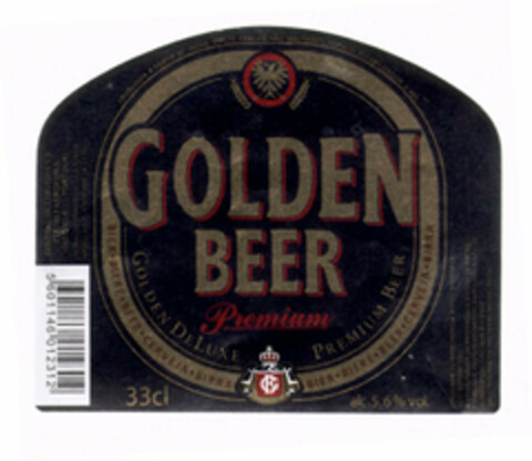 GOLDEN BEER Premium GOLDEN DELUXE PREMIUM BEER Logo (EUIPO, 07/27/2001)