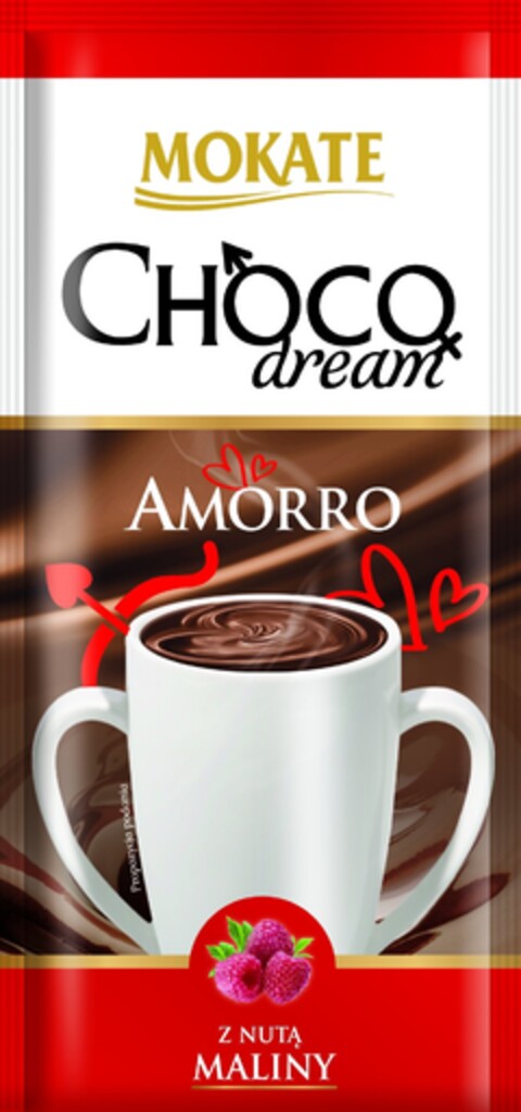 MOKATE CHOCOdream AMORRO Z NUTĄ MALINY Logo (EUIPO, 23.08.2011)