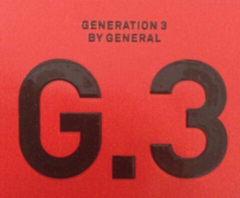 GENERATION 3 BY GENERAL G.3 Logo (EUIPO, 01.10.2014)