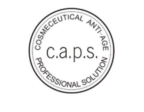 c.a.p.s. COSMECEUTICAL ANTI-AGE PROFESSIONAL SOLUTION Logo (EUIPO, 08.12.2017)