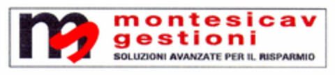 m montesicav gestioni SOLUZIONI AVANZATE PER IL RISPARMIO Logo (EUIPO, 28.06.1999)