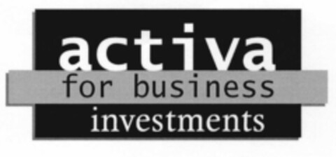 activa for business investments Logo (EUIPO, 24.11.2000)