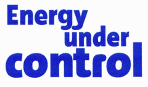 Energy under control Logo (EUIPO, 13.09.2001)