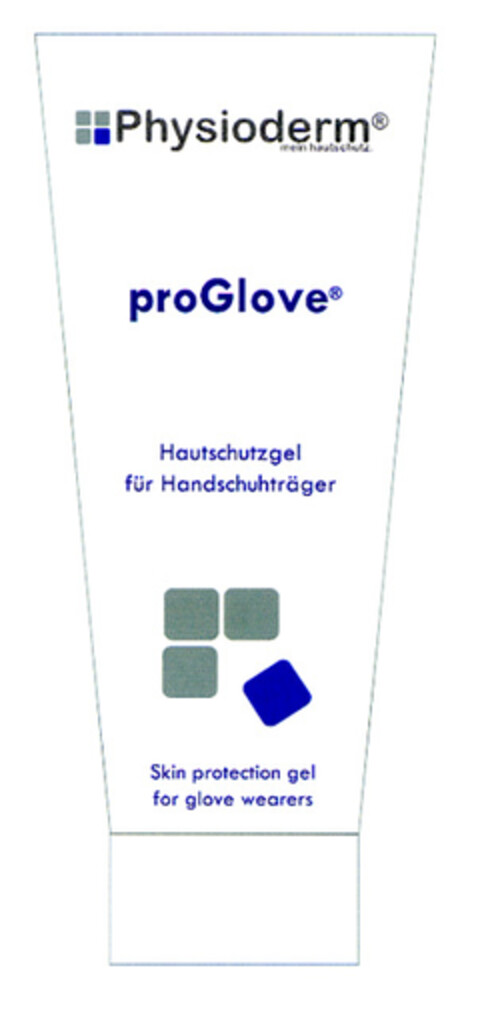 Physioderm mein hautschutz. proGlove Hautschutzgel für Handschuhträger Skin protection gel for glove wearers Logo (EUIPO, 03.01.2005)