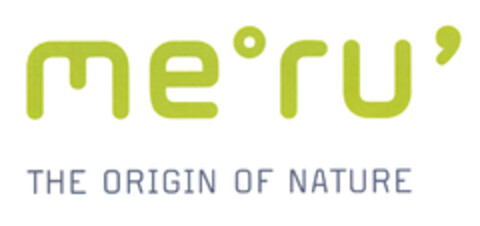 meºru' THE ORIGIN OF NATURE Logo (EUIPO, 11/16/2007)