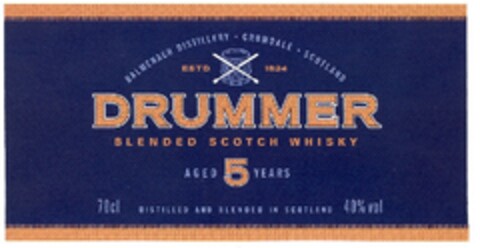 DRUMMER BLENDED SCOTCH WHISKY AGED 5 YEARS Logo (EUIPO, 07.03.2008)